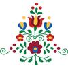 Kép 2/4 - Matyó viragos kompozíció | grafikás női pamutpóló
