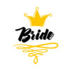 Kép 2/6 - Bride with crown | grafikás lánybúcsús női pamutpóló