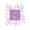 Kép 1/3 - Lavender design | grafikás lány pamutpóló