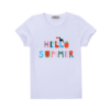 Kép 1/4 - Hello summer - epres | grafikás lány pamutpóló