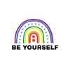 Kép 3/4 - BE YOURSELF | grafikás női pamutpóló