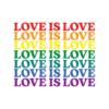 Kép 1/3 - Rainbow love is love | grafikas férfi pamutpóló