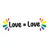 Kép 1/3 - Love equal love | grafikás női pamutpóló