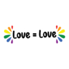 Kép 1/3 - Love equal love | grafikas férfi pamutpóló