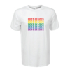 Kép 2/3 - Rainbow love is love | grafikas férfi pamutpóló