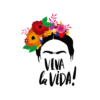 Kép 1/4 - VIVA la VIDA! | grafikás női pamutpóló