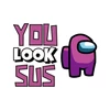 Kép 2/3 - YOU LOOK SUS | mintás Among us férfi póló