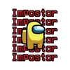 Kép 2/3 - IMPOSTOR PIROS | mintás Among us fiú póló