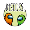 Kép 1/3 - DISCUSS! | mintás Among us férfi póló