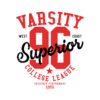 Kép 1/6 - Varsity Superior | university stílusú férfi póló