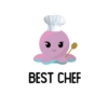 Kép 3/7 - Best chef polip | grafikás páros pamutpóló