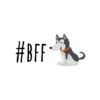 Kép 2/4 - B.F.F. kutya | grafikás női pamutpóló
