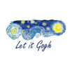 Kép 2/4 - Let it Gogh | grafikás női pamutpóló