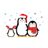 Kép 4/5 - Pingvincsalád karácsonya | grafikás fiú pamut póló
