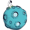 Kép 2/4 - ASTRA ON THE MOON | grafikás fiú pamut póló