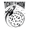 Kép 2/4 - Ticket to the moon | grafikás női pamutpóló