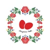 Kép 4/5 - Hungarian Easter | matyó grafikás húsvéti női pamutpóló