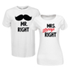 Kép 5/8 - Mr. Right & Mrs. Always Right | grafikás páros pamutpóló