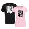 Kép 5/8 - Born to love her/ him | grafikás páros pamutpóló