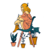 Kép 1/3 - Plant lady | grafikás női pamutpóló