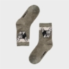 Kép 1/2 - Női vidám Bulldog szürke zokni | Női zokni