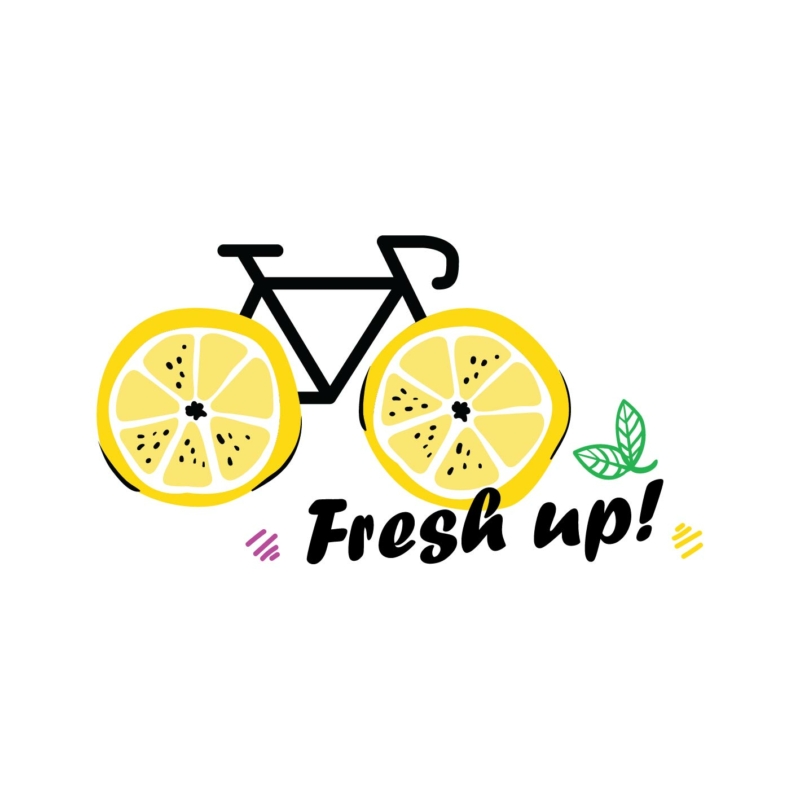 Fresh up! | bicikli mintás női póló