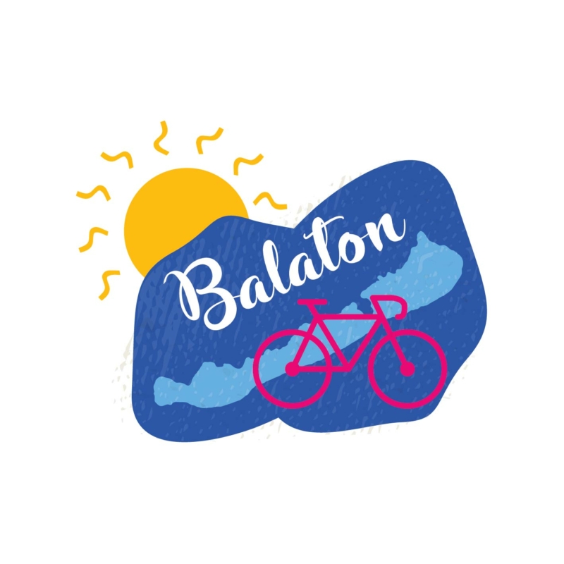 Kék Balaton | bicikli mintás női póló