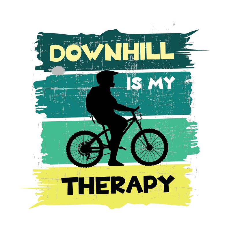 Downhill | bicikli mintás férfi póló