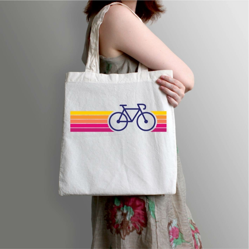 SzÍnes bicikli | bicikli mintás vászontáska