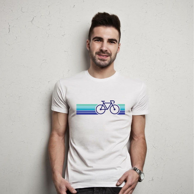 SzÍnes bicikli | bicikli mintás férfi póló