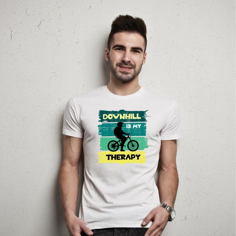 Downhill | bicikli mintás férfi póló