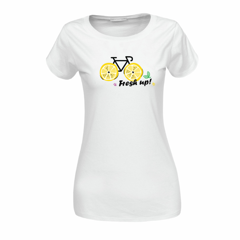 Fresh up! | bicikli mintás női póló