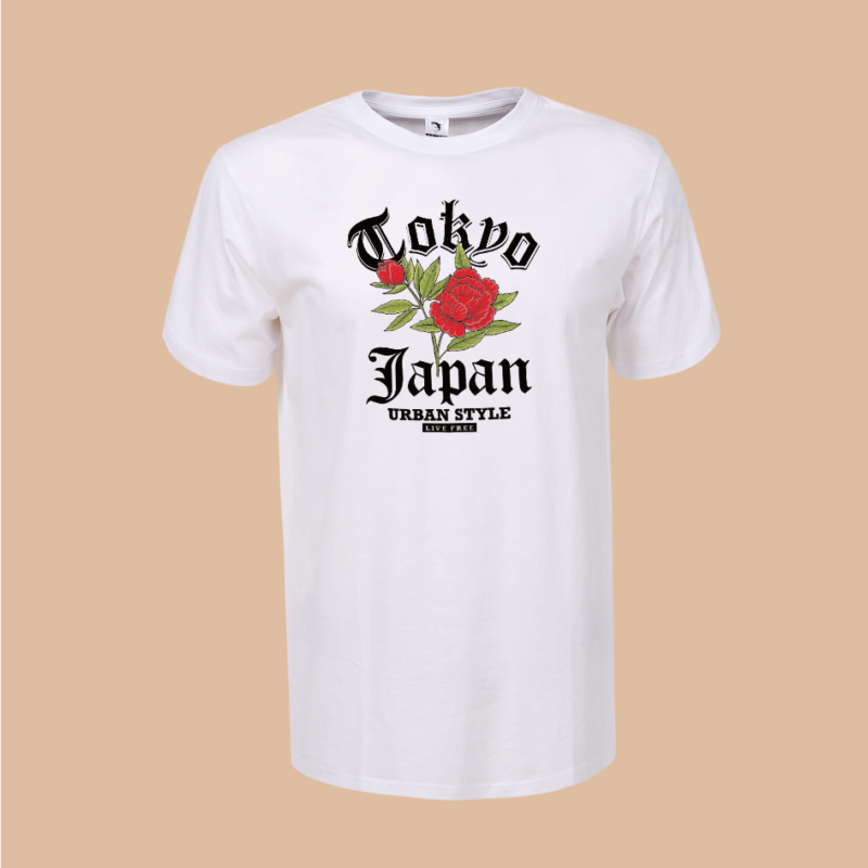 Japán rózsa | grafikás férfi póló
