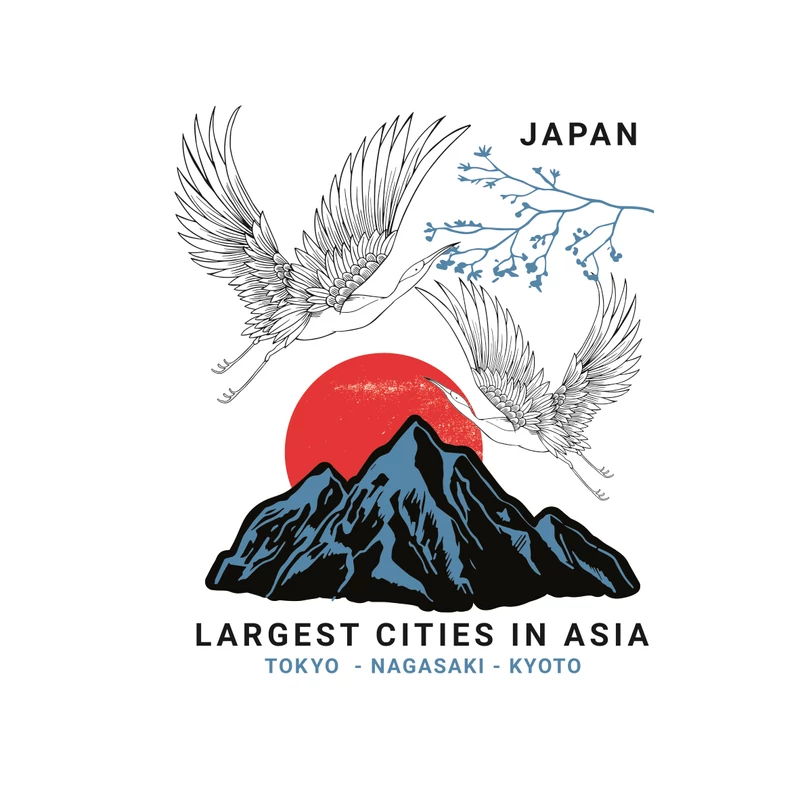 Kyoto Fuji | grafikás női hosszúujjú felső