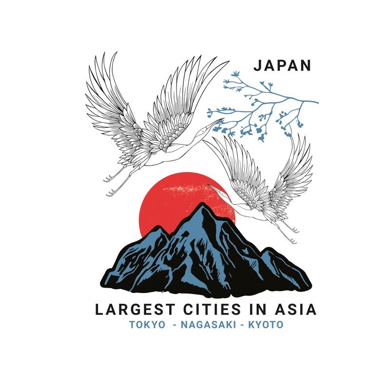 Kyoto Fuji | grafikás női hosszúujjú felső