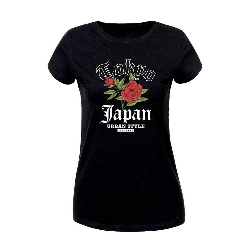 Japán rózsa| grafikás női póló