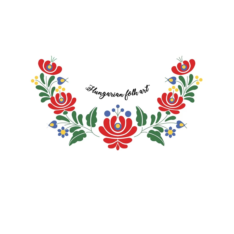 Matyó folk art | grafikás női pamutpóló
