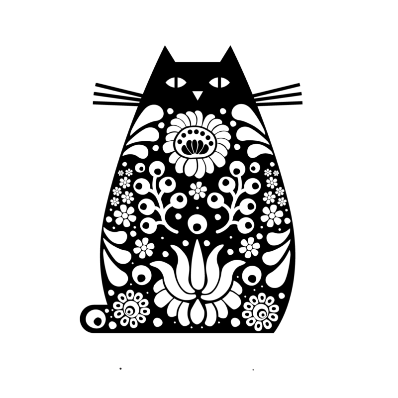 Macska | matyo grafikás női pamutpóló