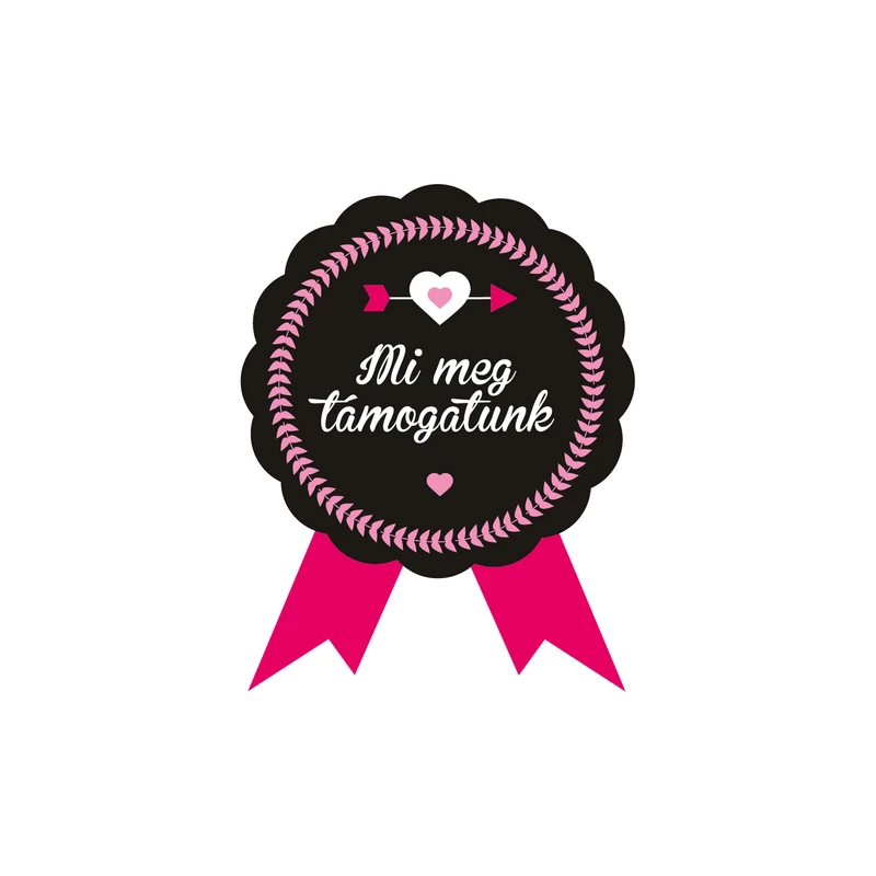 Támogató csapat jelvény | grafikás lánybúcsús női pamutpóló