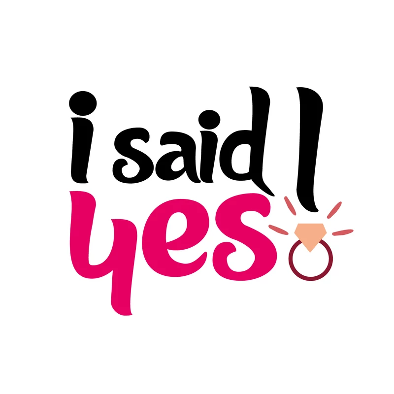 I said yes! | grafikás lánybúcsús női pamutpóló
