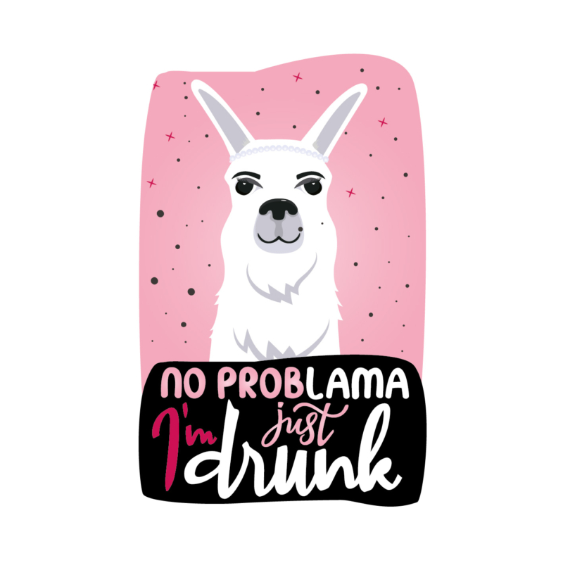 No problama- getting drunk | grafikás lánybúcsús női pamutpóló