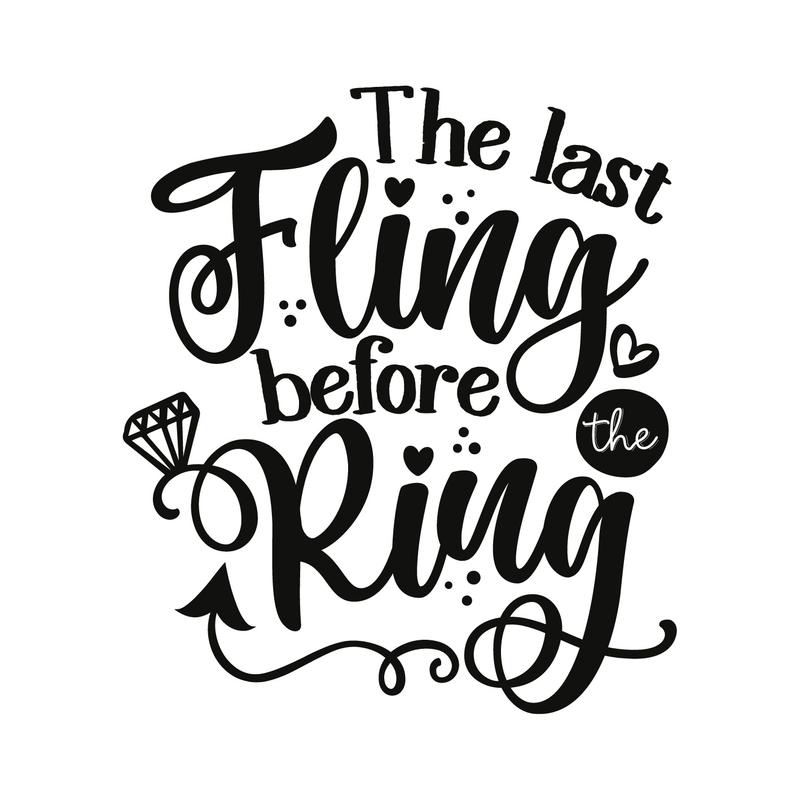Before the ring | grafikás lánybúcsús női pamutpóló