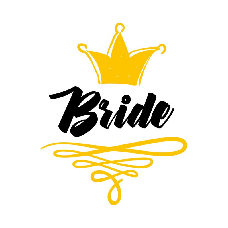 Bride with crown | grafikás lánybúcsús női pamutpóló