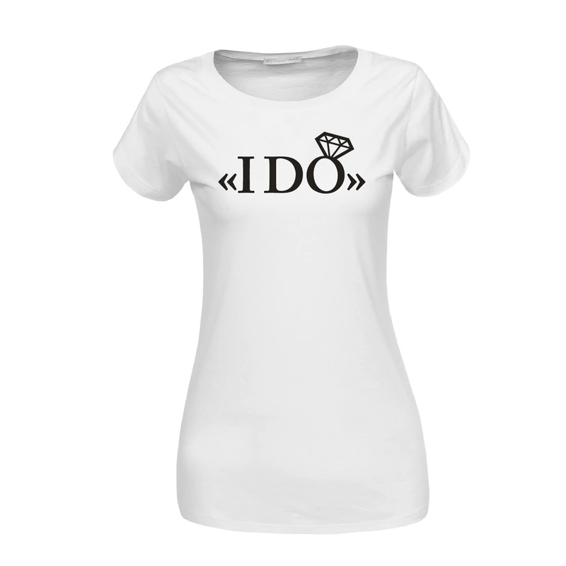 I do! | grafikás lánybúcsús női pamutpóló