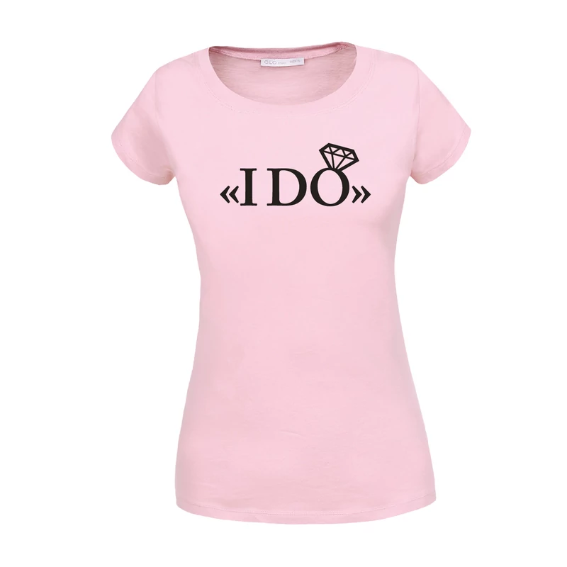 I do! | grafikás lánybúcsús női pamutpóló