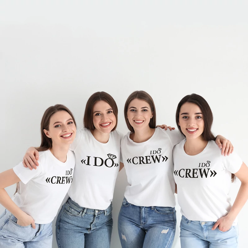 I do crew | grafikás lánybúcsús női pamutpóló
