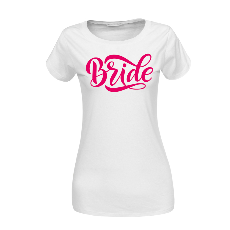 Bride | grafikás lánybúcsús női pamutpóló