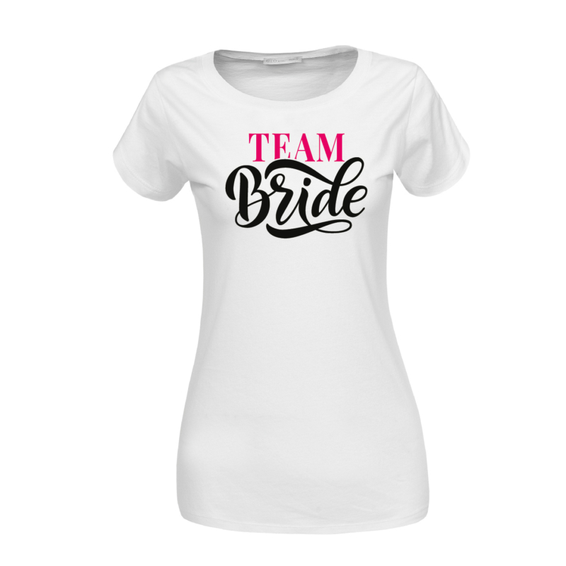 Bride Team | grafikás lánybúcsús női pamutpóló