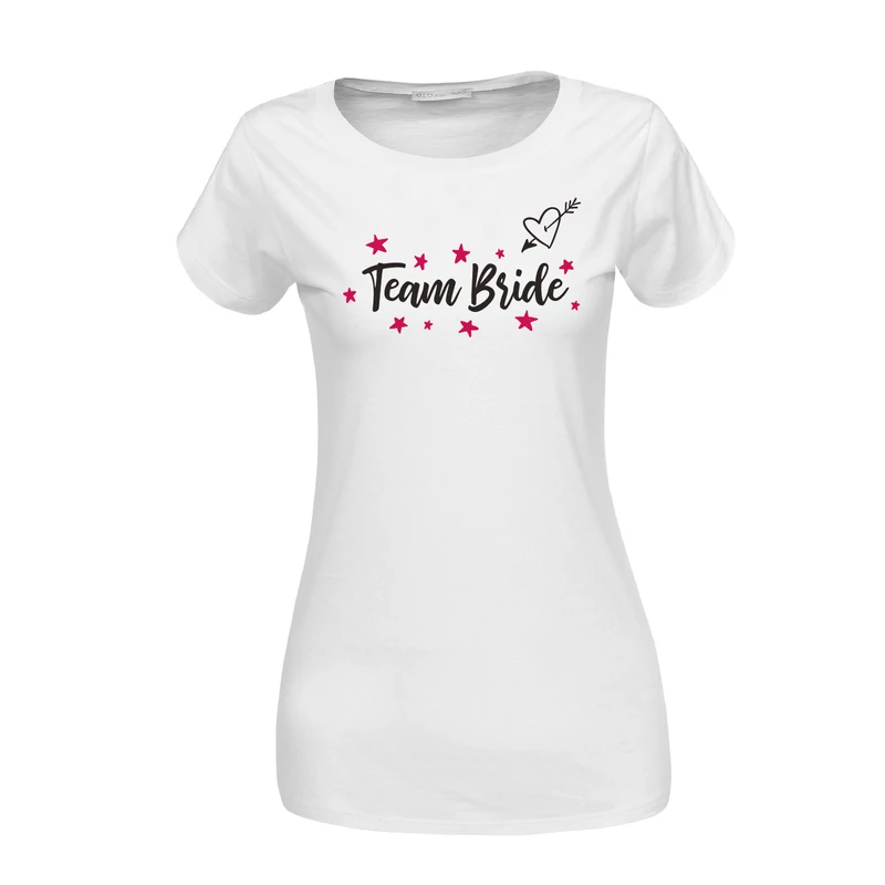 Team Bride&Stars | grafikás lánybúcsús női pamutpóló