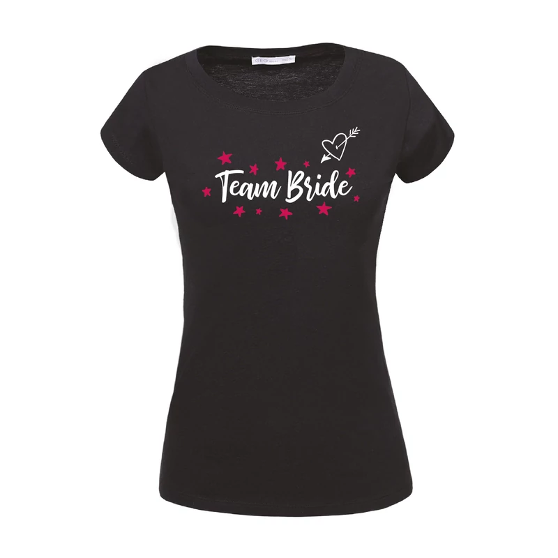 Team Bride&Stars | grafikás lánybúcsús női pamutpóló